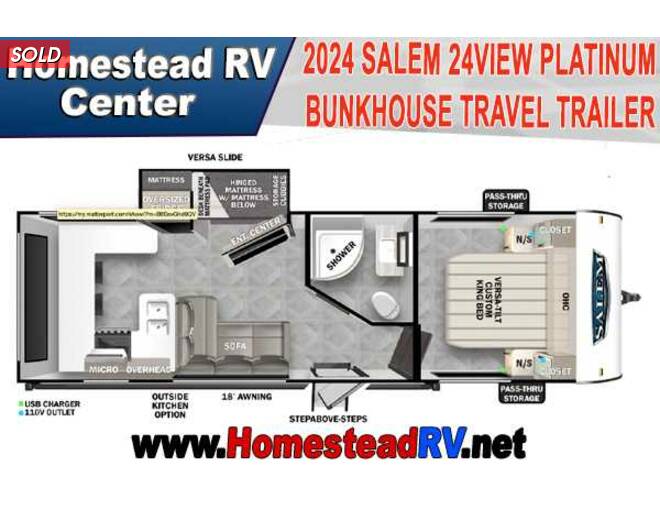 2024 Salem Cruise Lite 24VIEWX Platinum Travel Trailer at Homestead RV Center STOCK# 2191 Photo 2