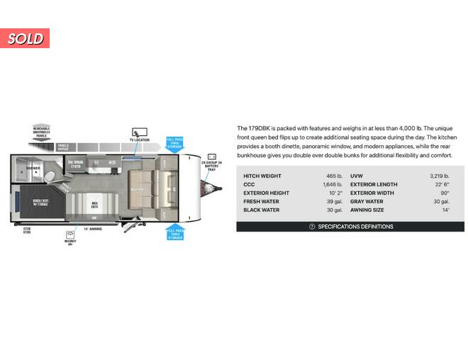 2024 Salem FSX 179DBKX Platinum Travel Trailer at Homestead RV Center STOCK# 2267 Photo 22