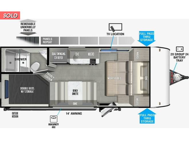 2024 Salem FSX 179DBKX Platinum Travel Trailer at Homestead RV Center STOCK# 2267 Photo 2