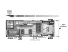 2025 Salem Cruise Lite 261BHXL Travel Trailer at Homestead RV Center STOCK# 2423 Floor plan Image