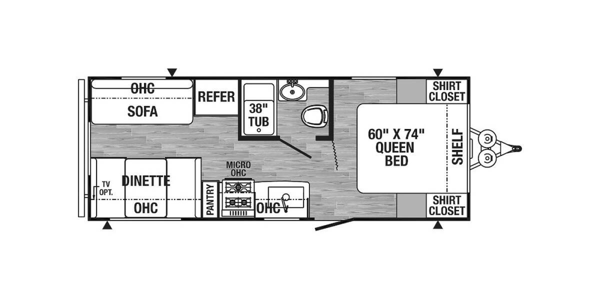 2021 Palomino Puma XLE Lite 20RLC Travel Trailer at Homestead RV Center STOCK# 2428 Floor plan Layout Photo