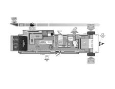 2025 Salem FSX MAX Toy Hauler 30VCVIEWX Platinum Travel Trailer at Homestead RV Center STOCK# 2373 Floor plan Image