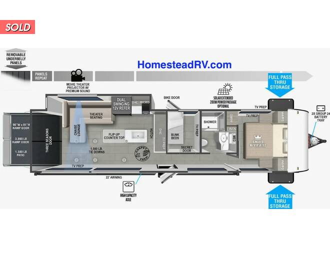 2025 Salem FSX MAX Toy Hauler 30VCVIEWX Platinum Travel Trailer at Homestead RV Center STOCK# 2373 Photo 2