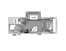 2022 Prime Time Avenger 24BHS Travel Trailer at Homestead RV Center STOCK# 2431 Floor plan Image