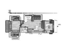 2025 Salem 31KQBTS Travel Trailer at Homestead RV Center STOCK# 2432 Floor plan Image