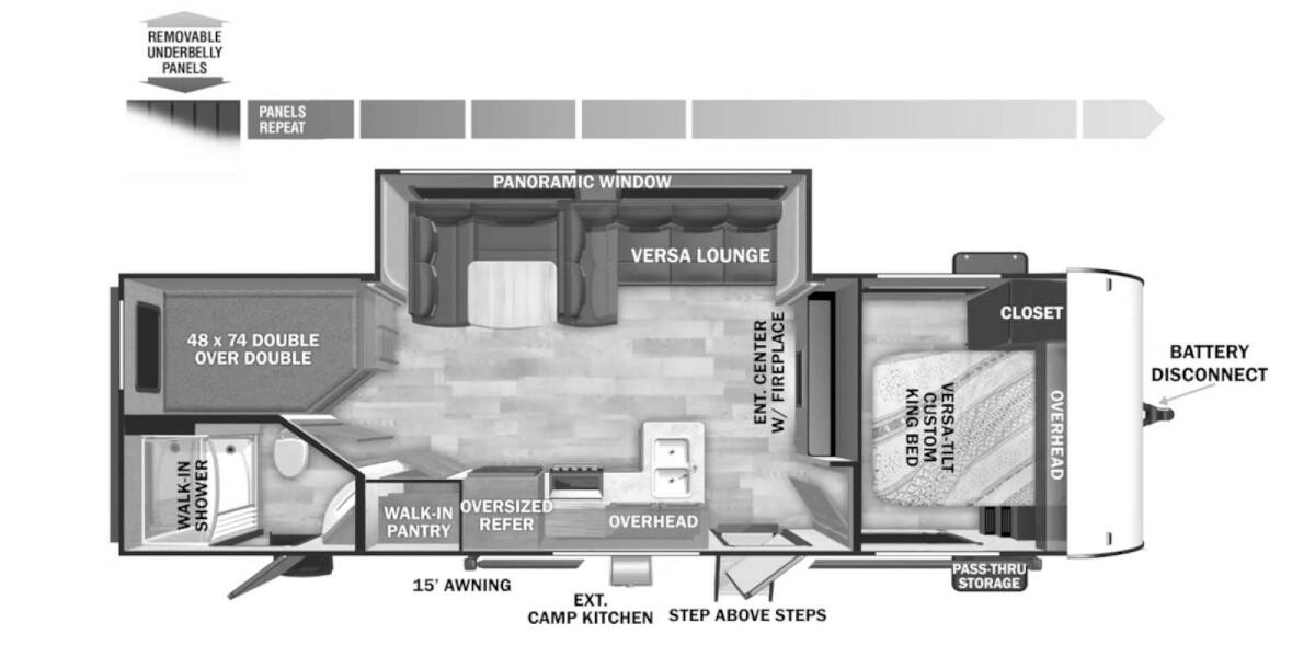 2025 Salem Cruise Lite 263BHXL Travel Trailer at Homestead RV Center STOCK# 2433 Floor plan Layout Photo