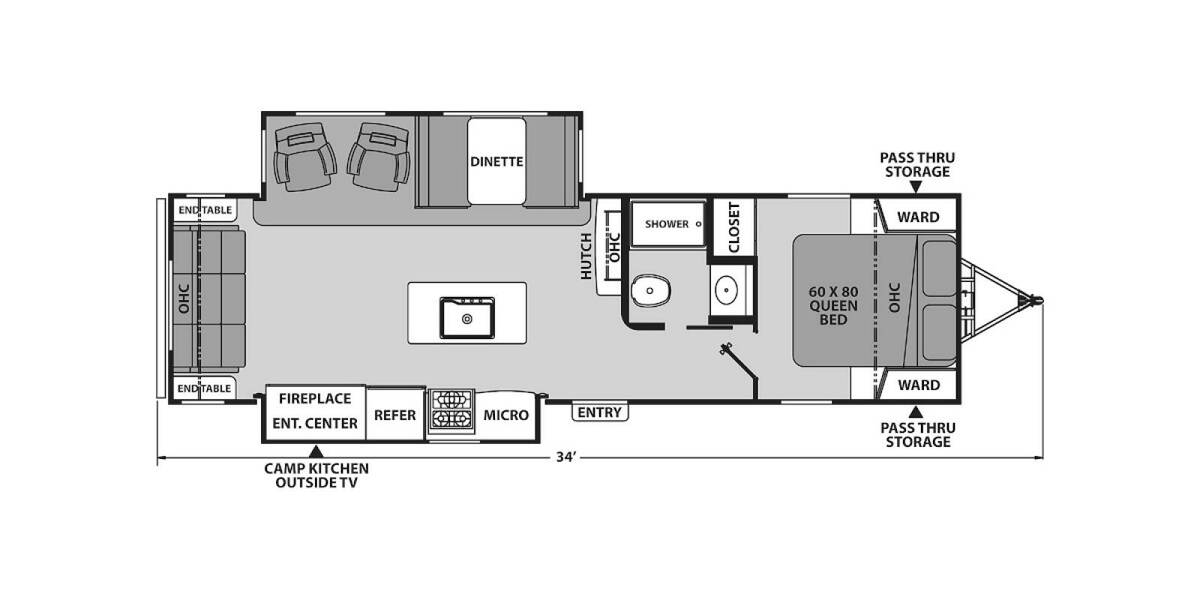 2023 Coachmen Apex Ultra-Lite 293RLDS Travel Trailer at Homestead RV Center STOCK# 2434 Floor plan Layout Photo