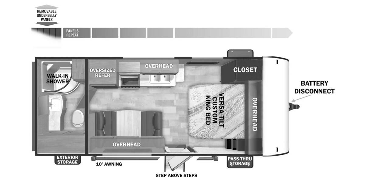 2025 Salem Cruise Lite 171RBXL Travel Trailer at Homestead RV Center STOCK# 2435 Floor plan Layout Photo