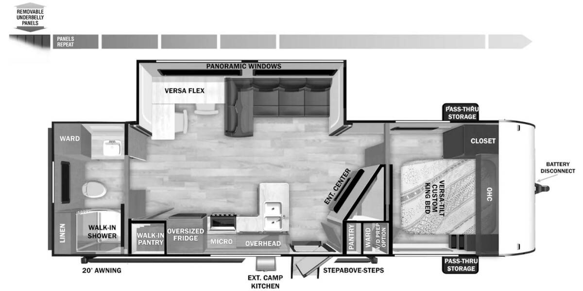 2025 Salem 26RBSX PLATINUM Travel Trailer at Homestead RV Center STOCK# 2436 Floor plan Layout Photo