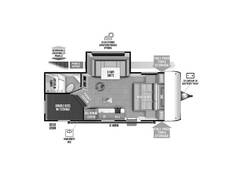 2025 Salem FSX 178BHSK Travel Trailer at Homestead RV Center STOCK# 2371 Floor plan Image