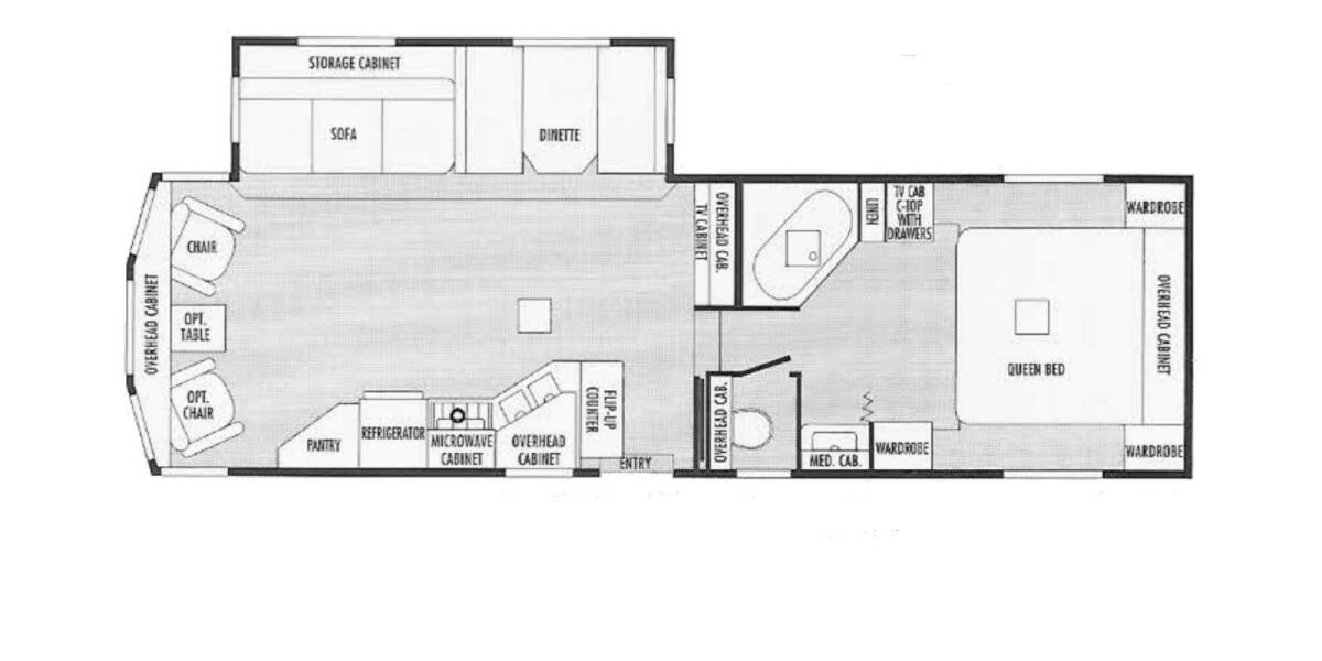 2000 SunnyBrook 31BWFS Fifth Wheel at Homestead RV Center STOCK# 2437 Floor plan Layout Photo