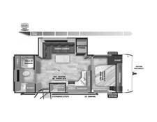 2025 Salem 22RBSX PLATINUM Travel Trailer at Homestead RV Center STOCK# 2438 Floor plan Image