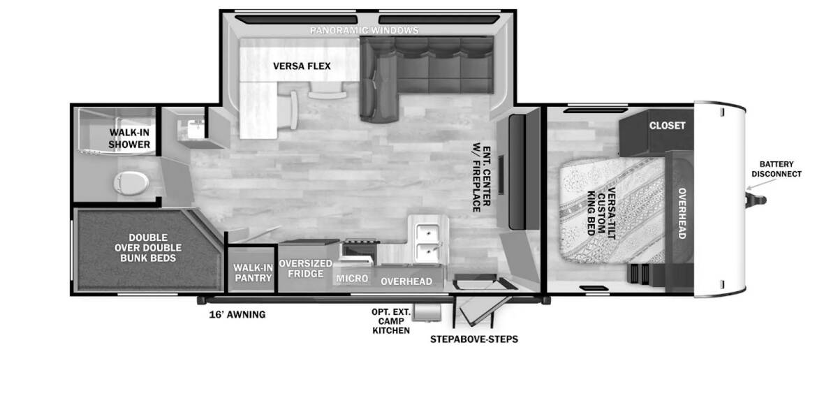 2025 Salem 28DBUD Travel Trailer at Homestead RV Center STOCK# 2440 Floor plan Layout Photo