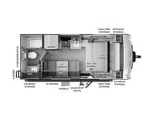 2025 Rockwood Geo Pro 19FD Travel Trailer at Homestead RV Center STOCK# 2374 Floor plan Image