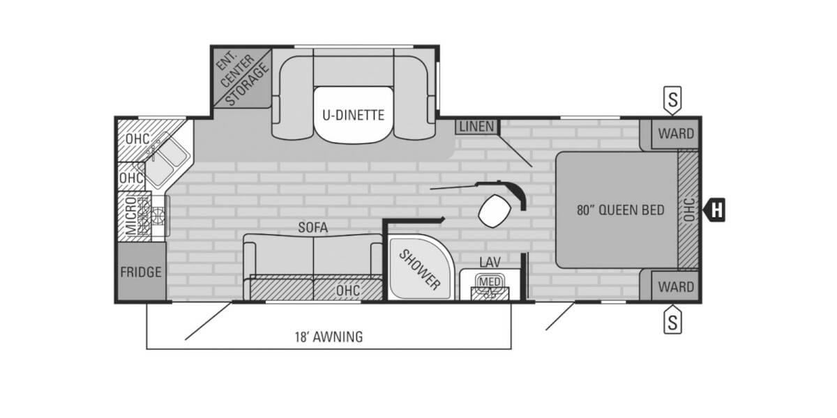 2016 Jayco Jay Flight 26RKS Travel Trailer at Homestead RV Center STOCK# 2443 Floor plan Layout Photo