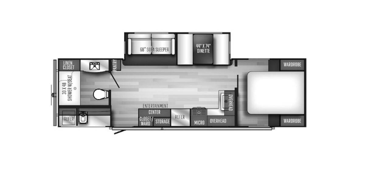 2020 Palomino SolAire Ultra Lite 258RBSS Travel Trailer at Homestead RV Center STOCK# 2445 Floor plan Layout Photo