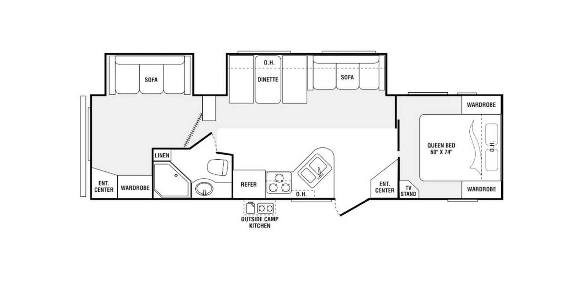 2008 Keystone Outback Sydney Edition 32BHDS Travel Trailer at Homestead RV Center STOCK# 2450 Floor plan Layout Photo