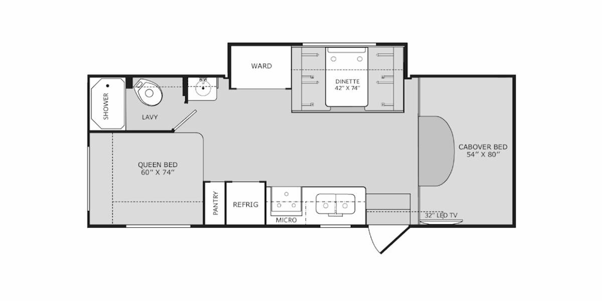 2018 Holiday Rambler Altera 25G Class C at Homestead RV Center STOCK# 2451 Floor plan Layout Photo