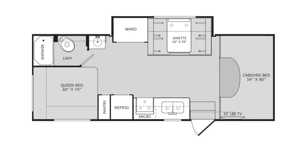 2018 Holiday Rambler Altera 25G Class C at Homestead RV Center STOCK# 2451 Floor plan Layout Photo