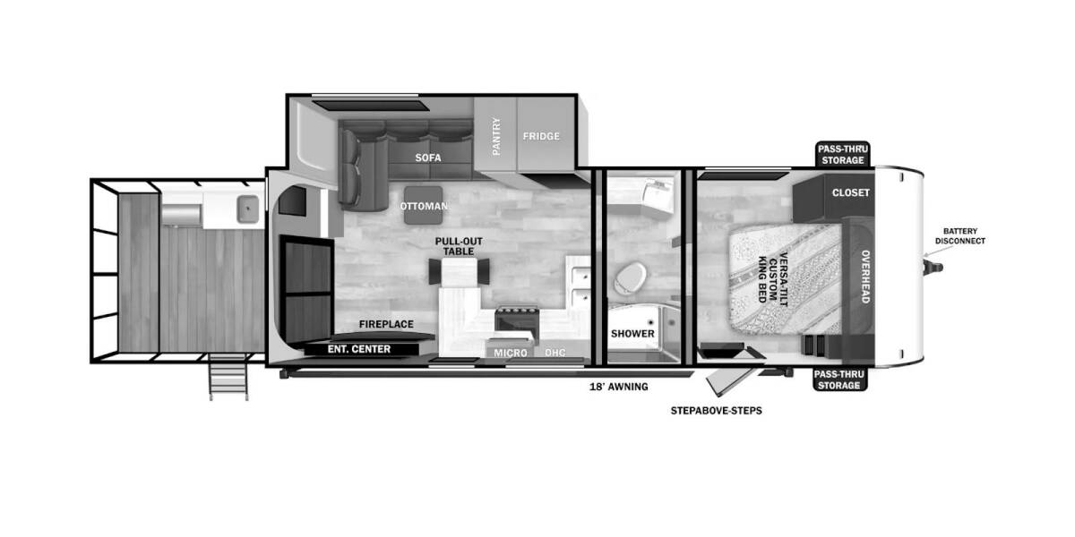 2025 Salem Cruise Lite 22VERANDA Travel Trailer at Homestead RV Center STOCK# 2452 Floor plan Layout Photo