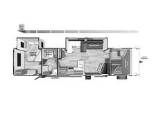 2025 Salem 36VBDS Travel Trailer at Homestead RV Center STOCK# 2453 Floor plan Image