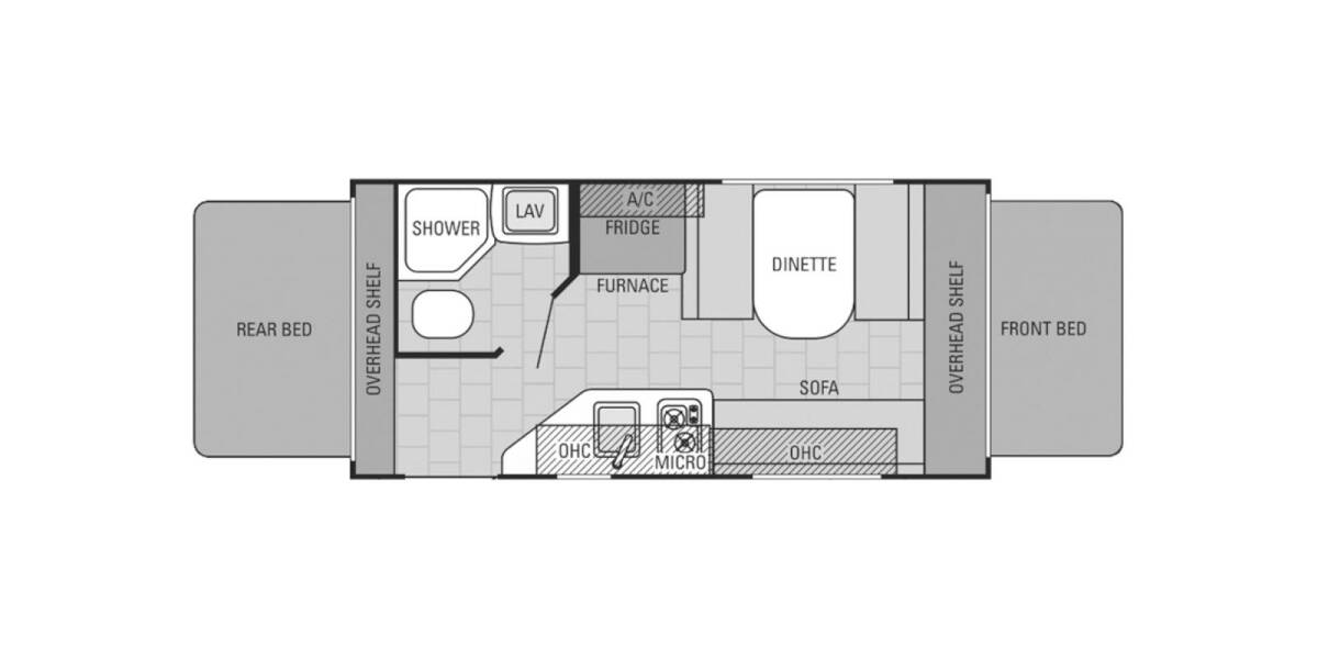 2015 Jayco Jay Feather SLX 16XRB Travel Trailer at Homestead RV Center STOCK# 2456 Floor plan Layout Photo