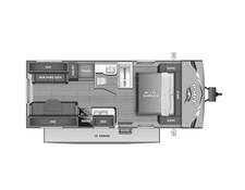 2025 Jayco Jay Flight SLX 210QB Travel Trailer at Homestead RV Center STOCK# 2458 Floor plan Image