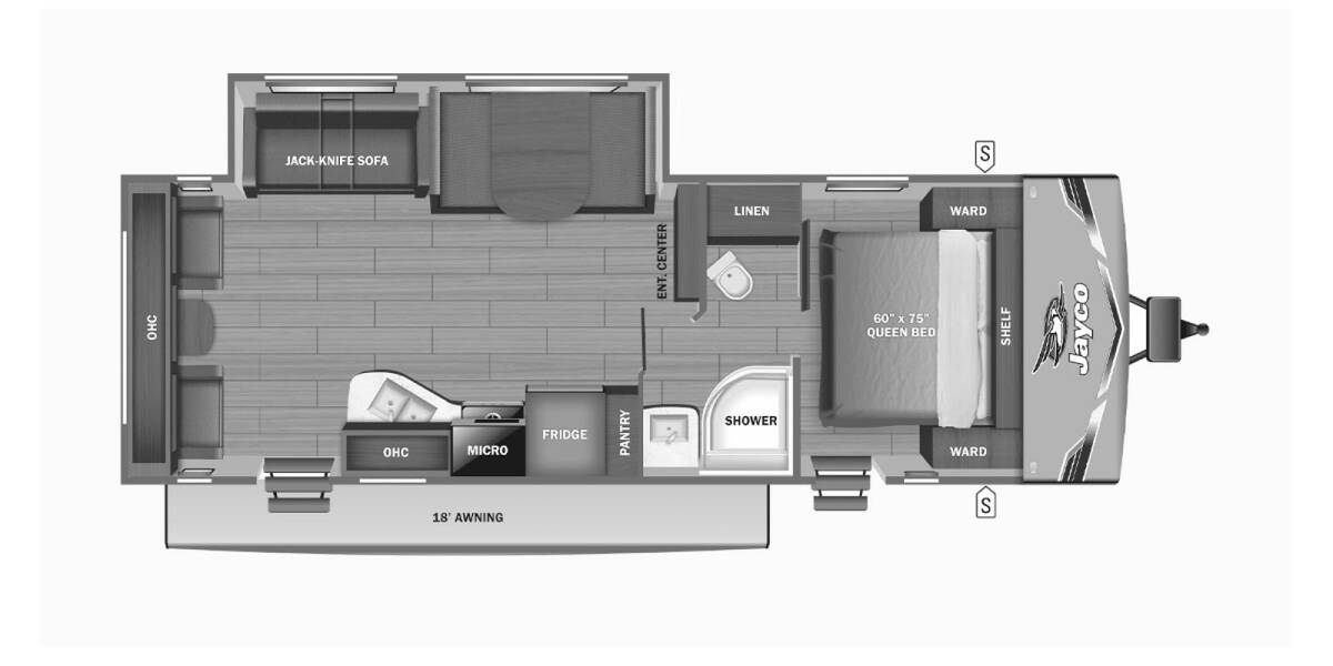 2025 Jayco Jay Flight SLX 262RLS Travel Trailer at Homestead RV Center STOCK# 2460 Floor plan Layout Photo