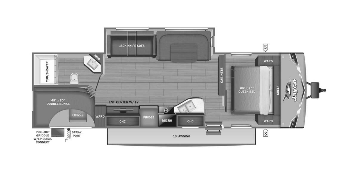 2025 Jayco Jay Flight 284BHS Travel Trailer at Homestead RV Center STOCK# 2469 Floor plan Layout Photo