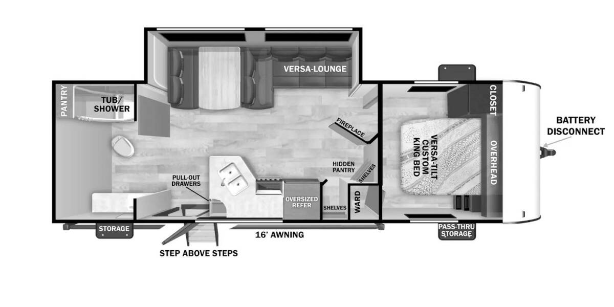 2025 Salem Cruise Lite 25ICE Travel Trailer at Homestead RV Center STOCK# 2473 Floor plan Layout Photo