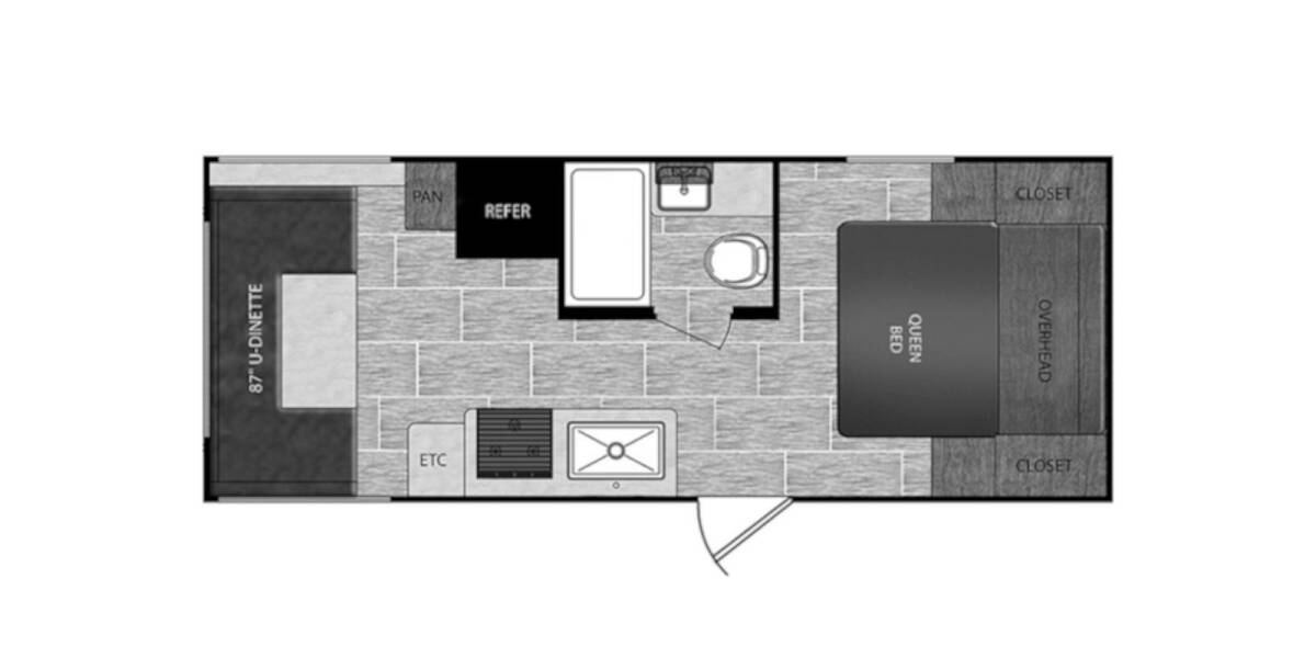 2019 Prime Time Avenger ATI 20RD Travel Trailer at Homestead RV Center STOCK# 2475 Floor plan Layout Photo