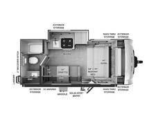 2025 Rockwood Geo Pro 19FDS Travel Trailer at Homestead RV Center STOCK# 2481 Floor plan Image